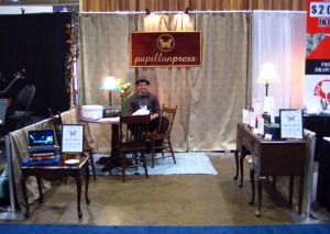The booth as it was when we were done with it. I'm particularly proud of our sign.